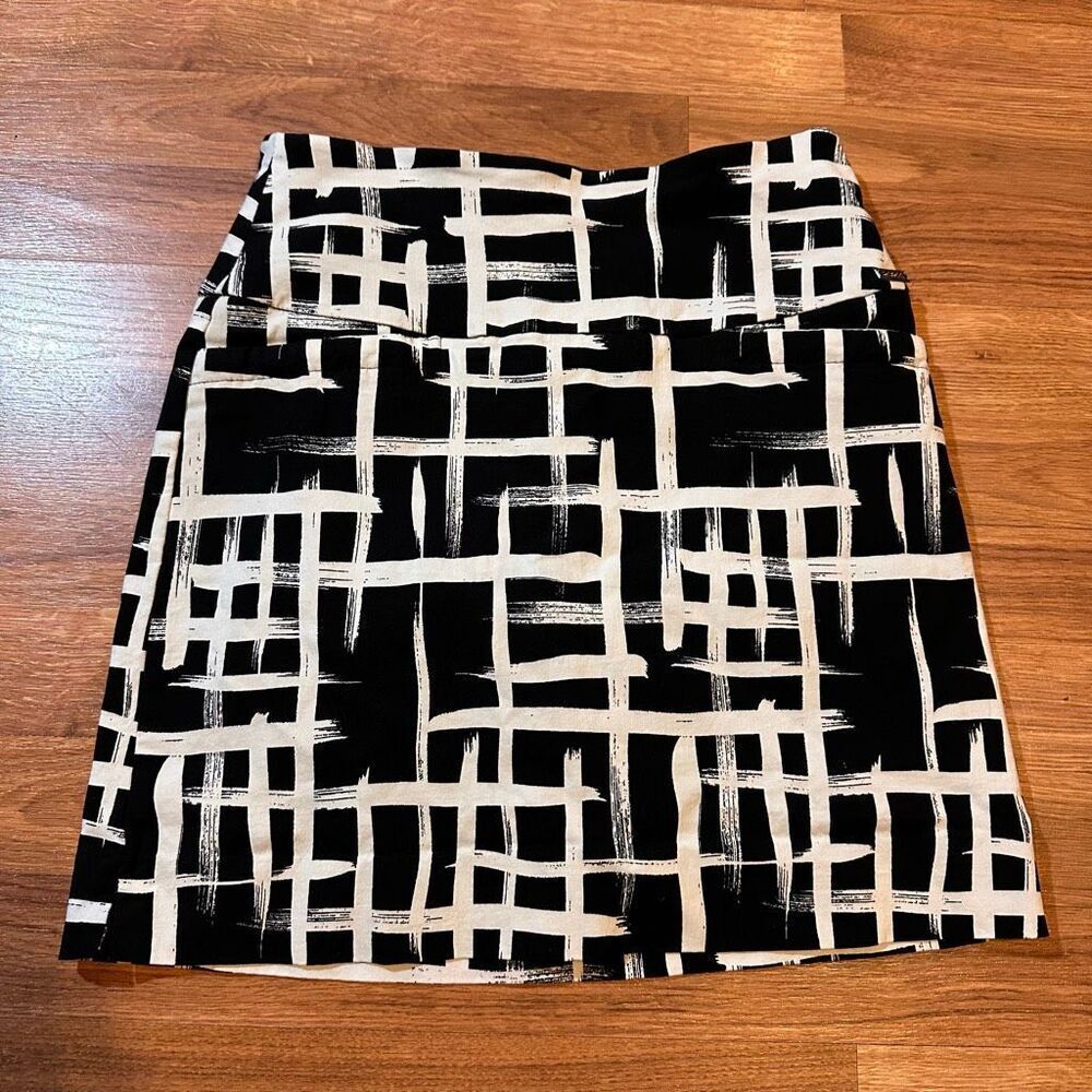 S.C & Co Skirt Shorts Skort Black White | Women Size Small